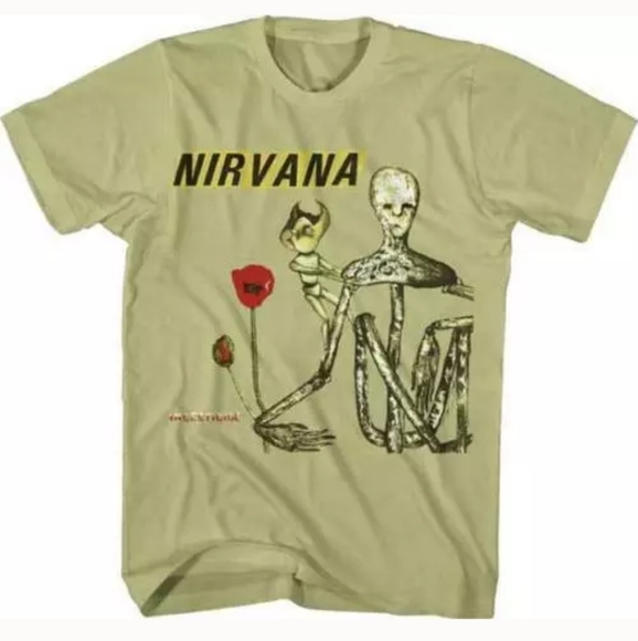Live Nation Other - Nirvana Album Art Light Green Soft Tee